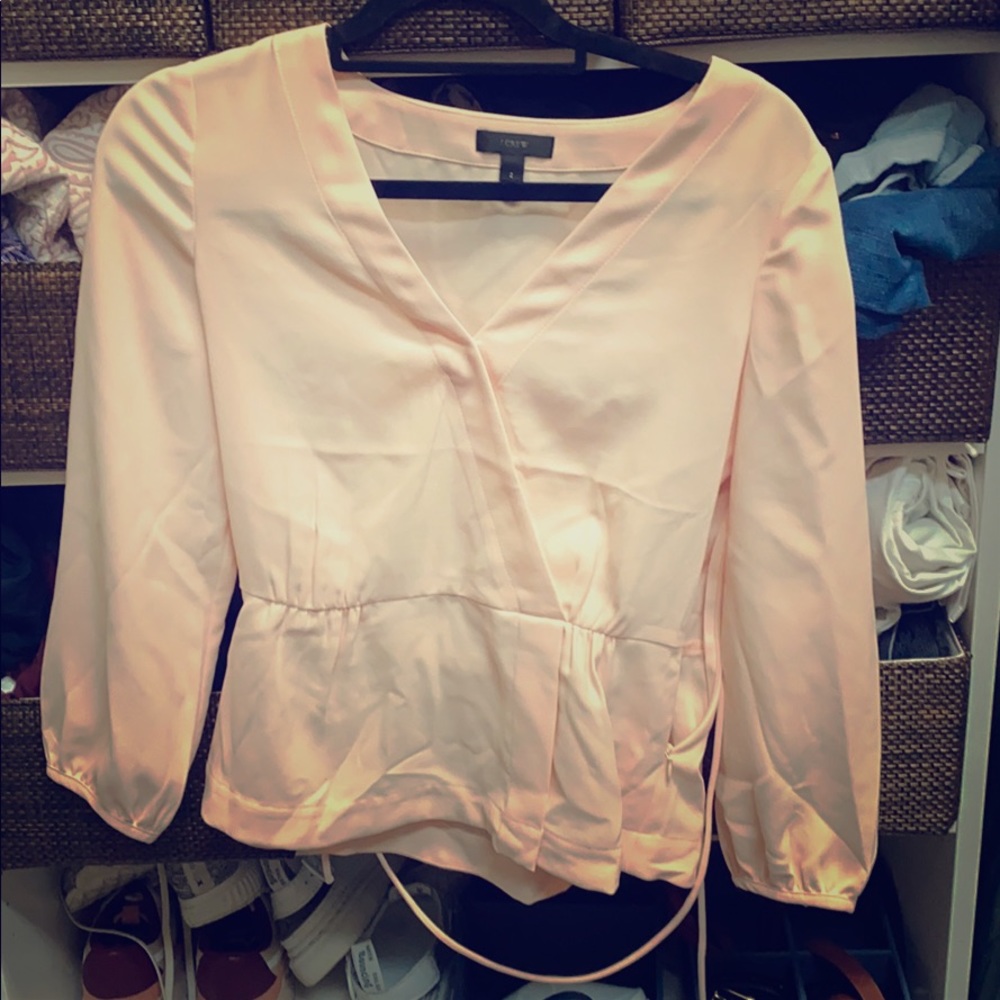 Pink peplum top